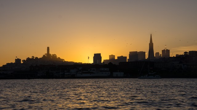 Xmas morning sunrise skyline